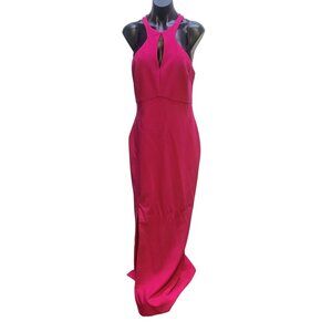 NWT Likely Fuchsia Sleeveless Keyhole Cutout Gown With Racerback Design